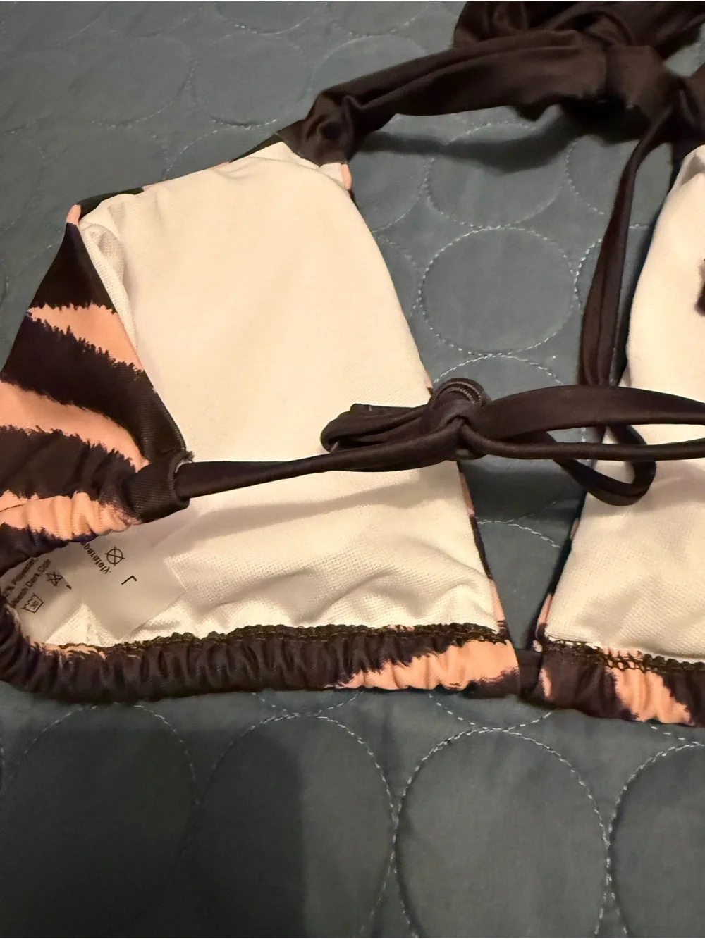 Women’s Zebra-Print Bikini Set with Cover-Up - Black & Pink.